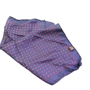 John Henry Mens Silk Pocket Square Navy Red Floral Made in Italy Designer